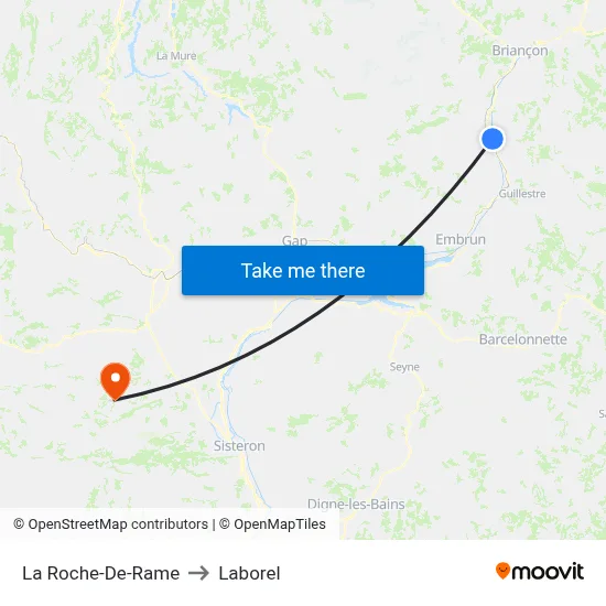 La Roche-De-Rame to Laborel map