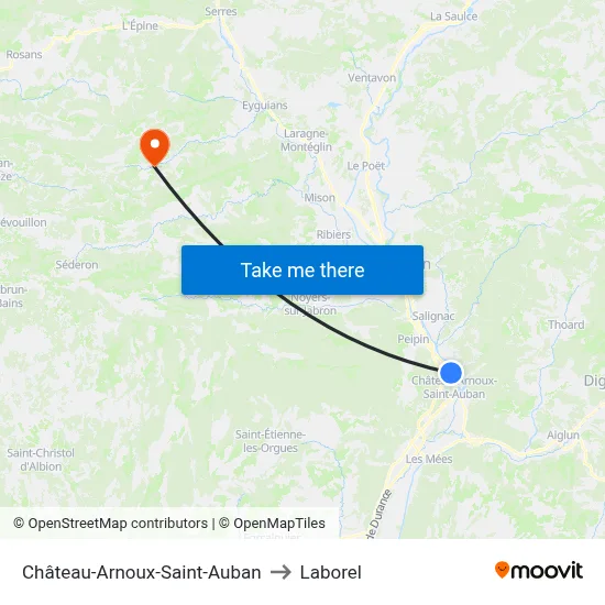 Château-Arnoux-Saint-Auban to Laborel map