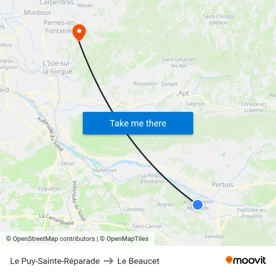 Le Puy-Sainte-Réparade to Le Beaucet map