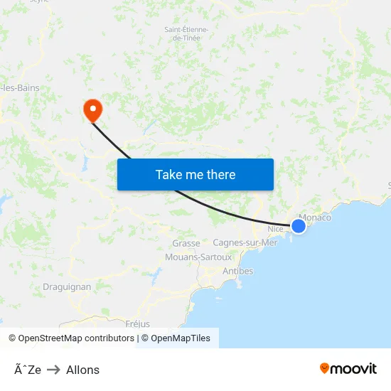 ÃˆZe to Allons map