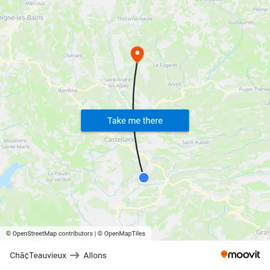 Chã¢Teauvieux to Allons map