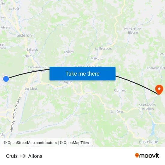 Cruis to Allons map