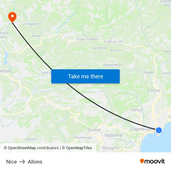 Nice to Allons map