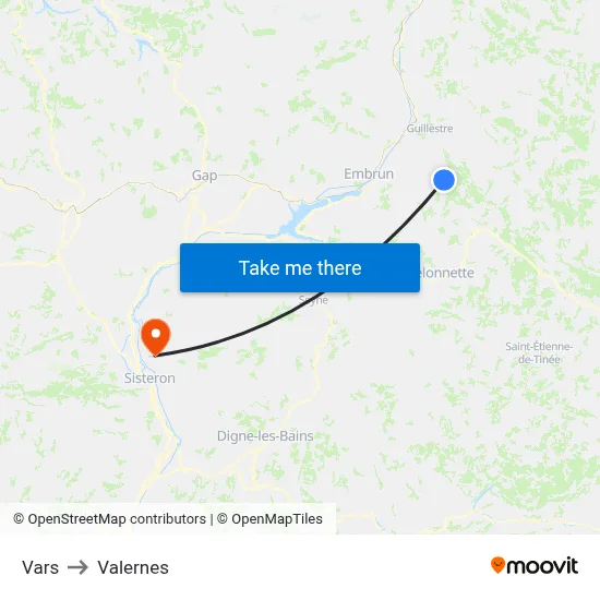 Vars to Valernes map