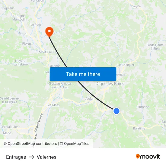 Entrages to Valernes map