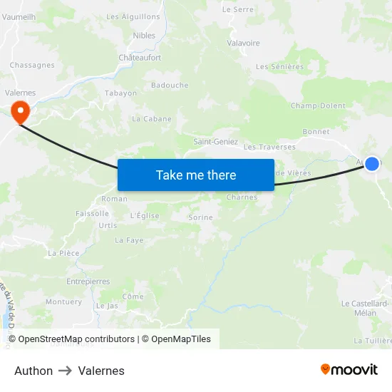 Authon to Valernes map