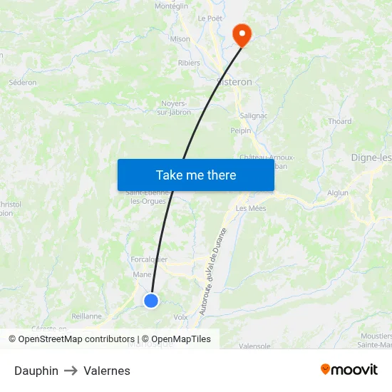 Dauphin to Valernes map