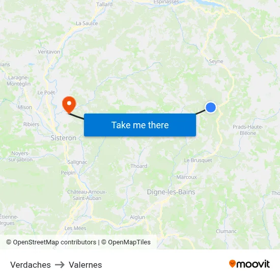 Verdaches to Valernes map