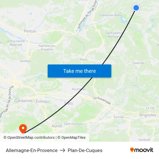 Allemagne-En-Provence to Plan-De-Cuques map