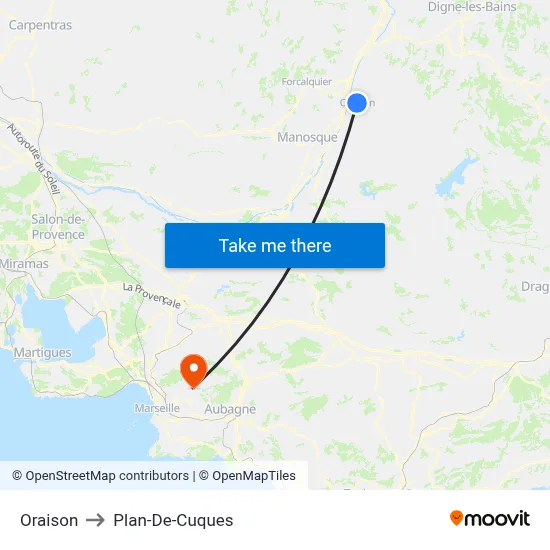 Oraison to Plan-De-Cuques map