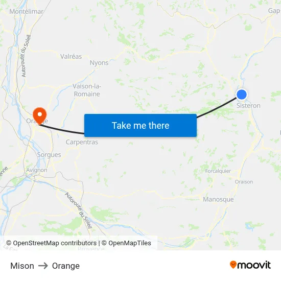Mison to Orange map