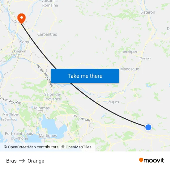 Bras to Orange map