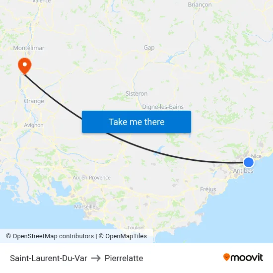 Saint-Laurent-Du-Var to Pierrelatte map