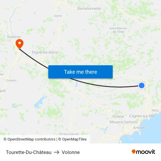 Tourette-Du-Château to Volonne map