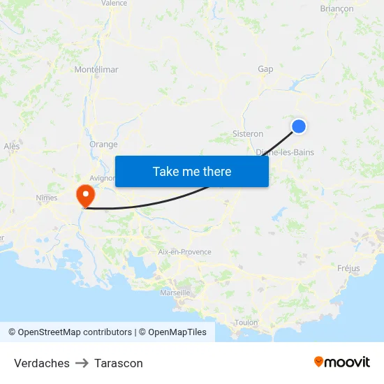 Verdaches to Tarascon map