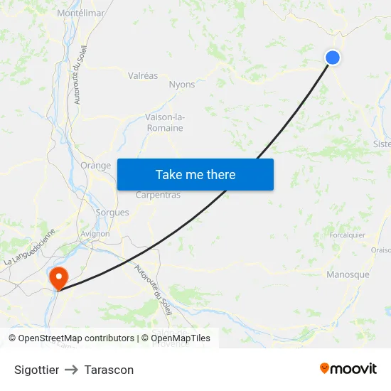 Sigottier to Tarascon map