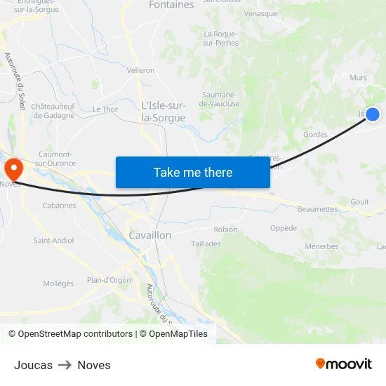 Joucas to Noves map