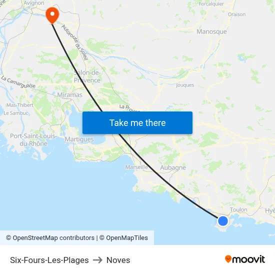 Six-Fours-Les-Plages to Noves map