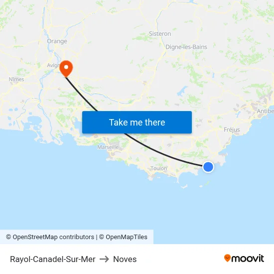 Rayol-Canadel-Sur-Mer to Noves map