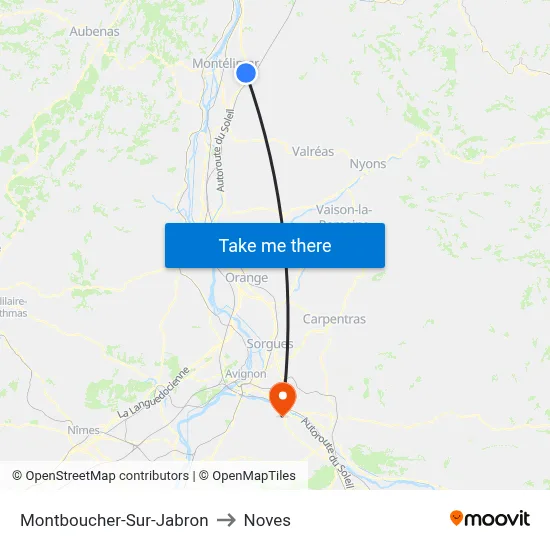 Montboucher-Sur-Jabron to Noves map