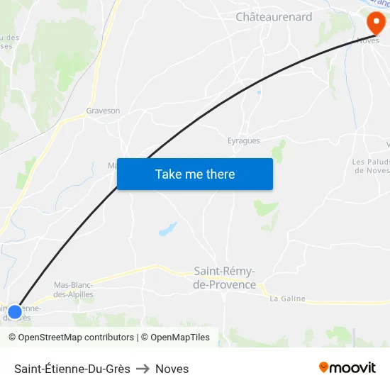 Saint-Étienne-Du-Grès to Noves map