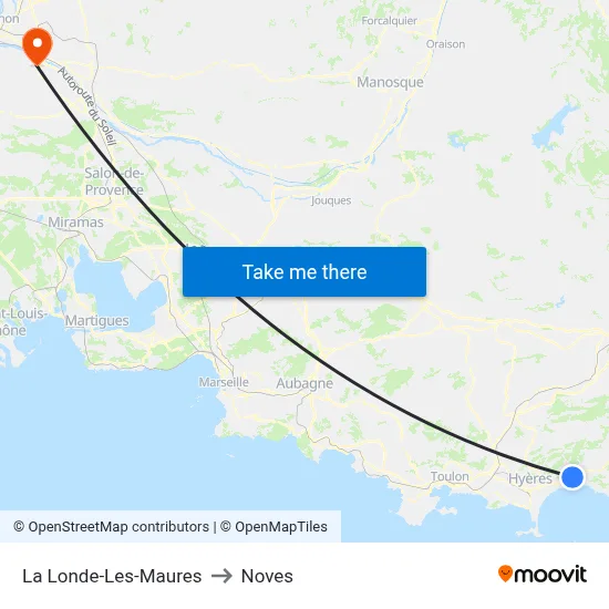 La Londe-Les-Maures to Noves map