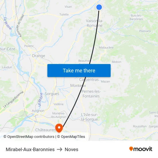 Mirabel-Aux-Baronnies to Noves map