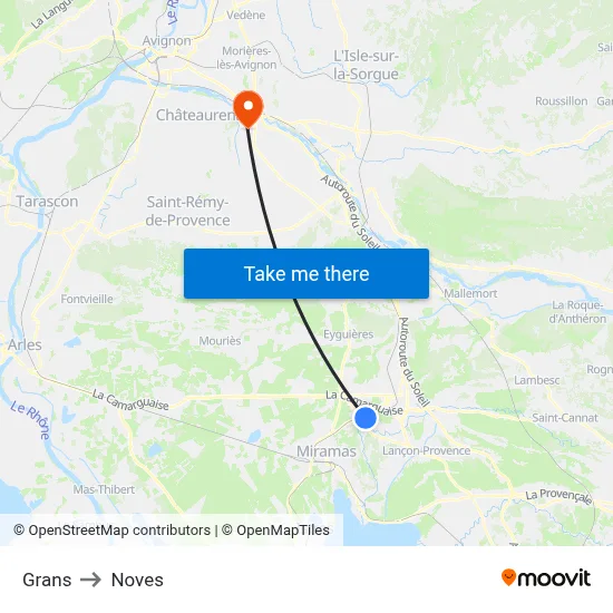 Grans to Noves map