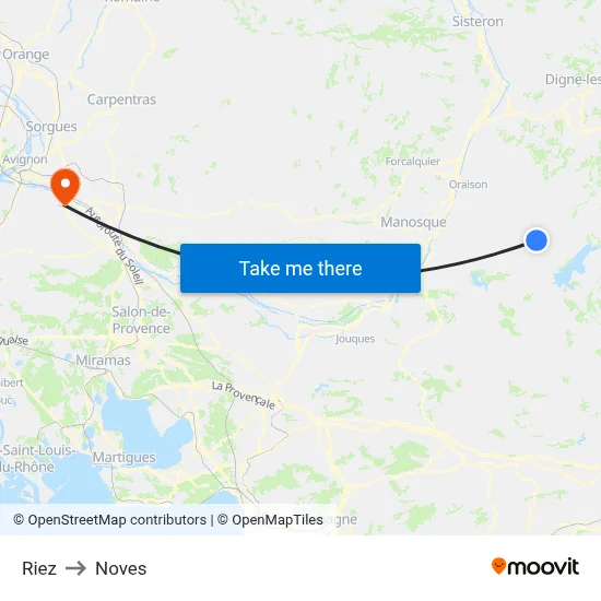 Riez to Noves map