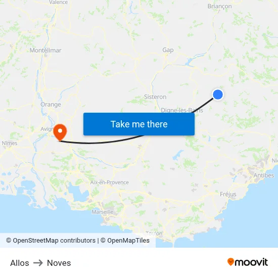 Allos to Noves map