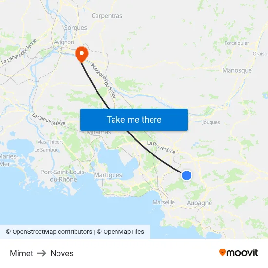 Mimet to Noves map