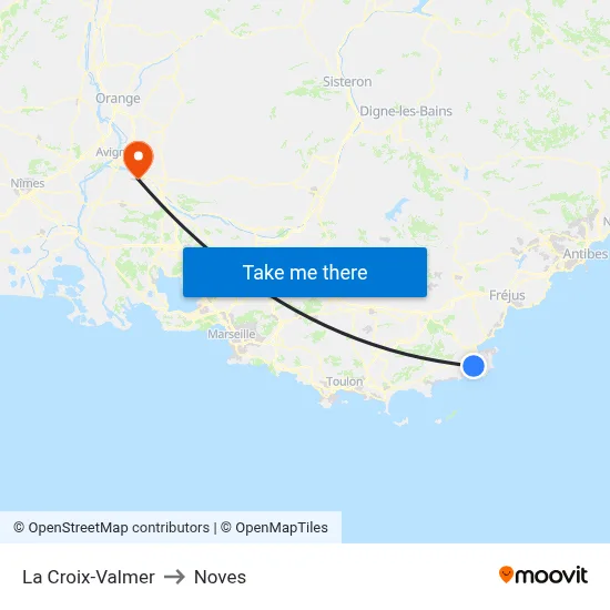 La Croix-Valmer to Noves map