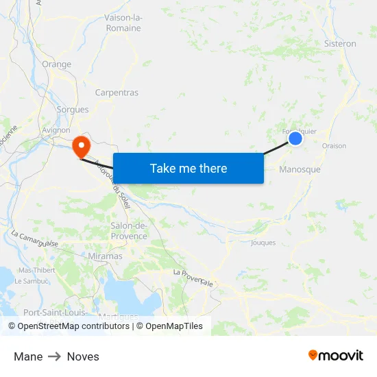 Mane to Noves map