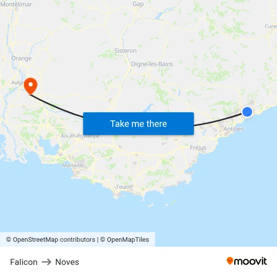 Falicon to Noves map