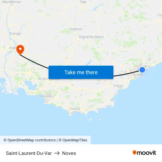 Saint-Laurent-Du-Var to Noves map