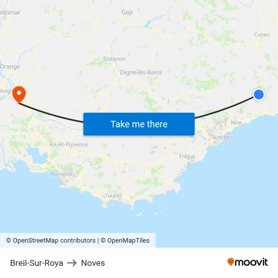 Breil-Sur-Roya to Noves map
