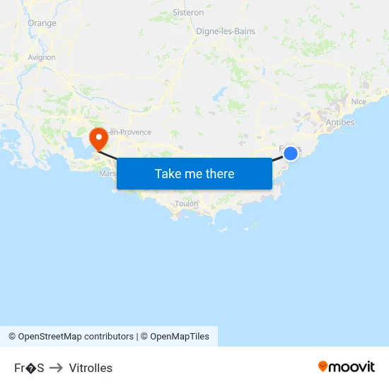 Fr�S to Vitrolles map