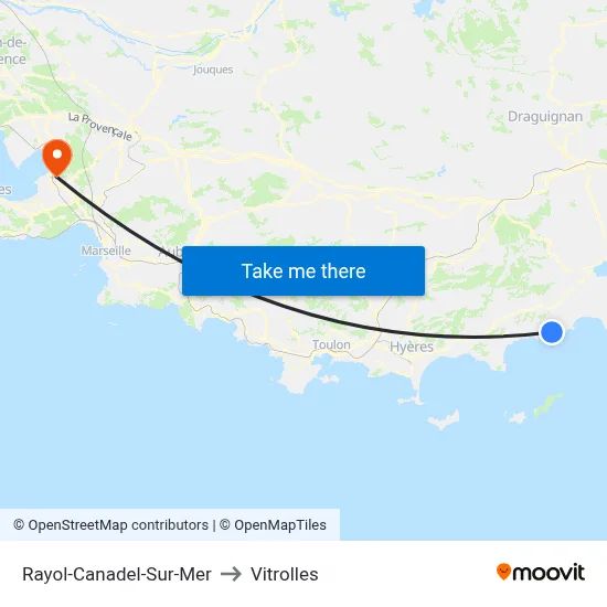 Rayol-Canadel-Sur-Mer to Vitrolles map