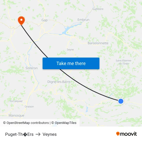 Puget-Th�Ers to Veynes map