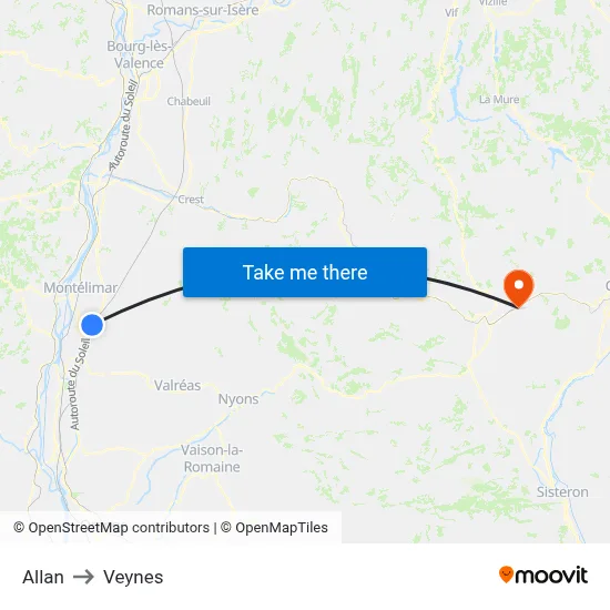 Allan to Veynes map