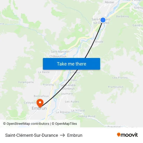 Saint-Clément-Sur-Durance to Embrun map