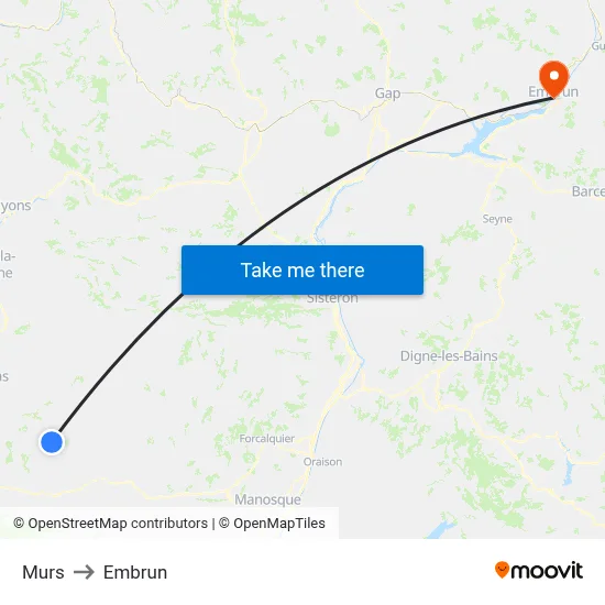 Murs to Embrun map