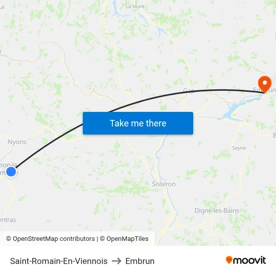 Saint-Romain-En-Viennois to Embrun map