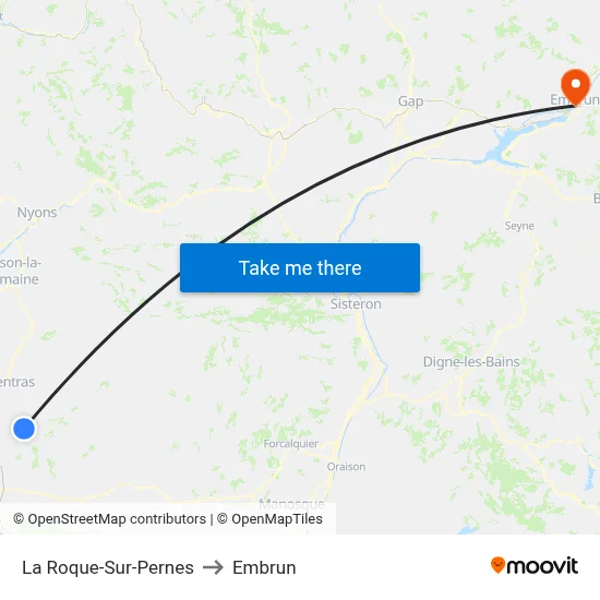 La Roque-Sur-Pernes to Embrun map