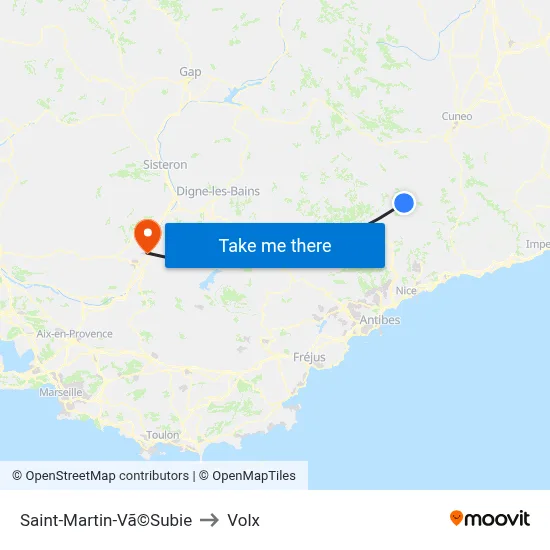 Saint-Martin-Vã©Subie to Volx map