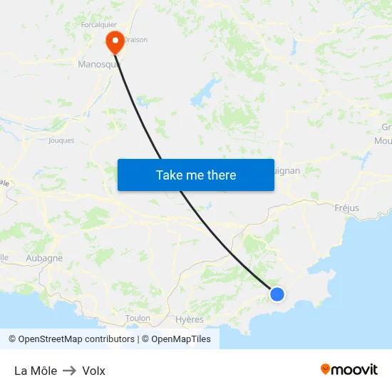 La Môle to Volx map