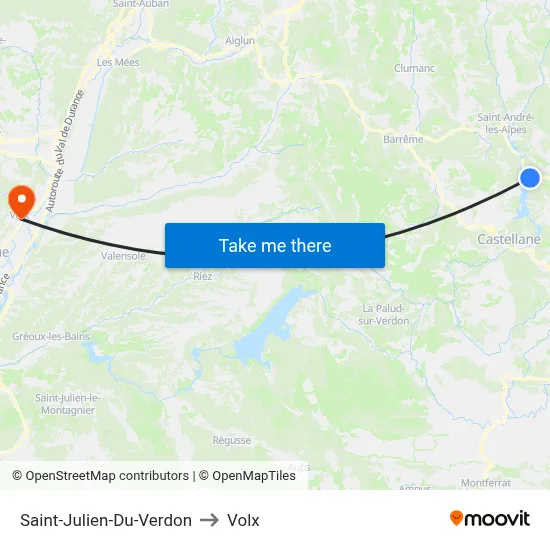 Saint-Julien-Du-Verdon to Volx map