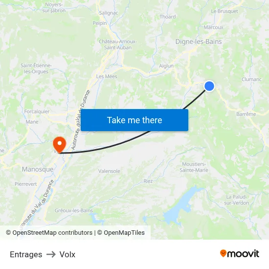 Entrages to Volx map