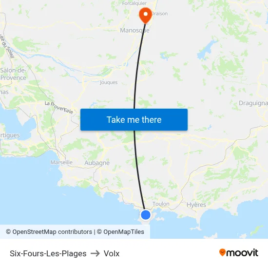Six-Fours-Les-Plages to Volx map