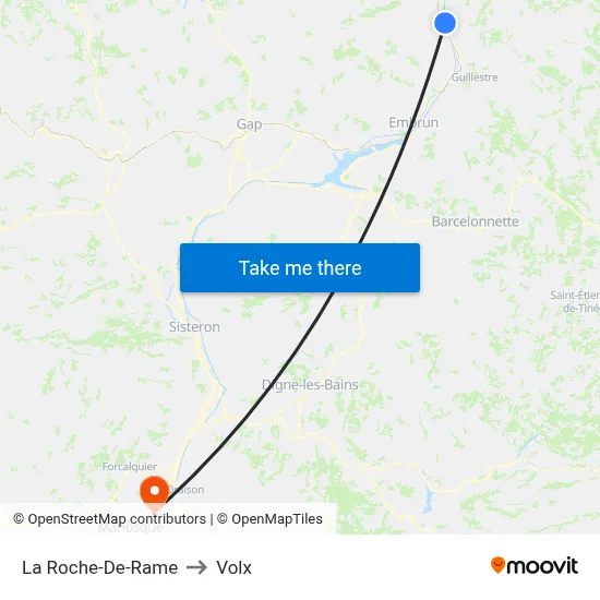 La Roche-De-Rame to Volx map